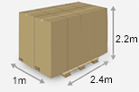 Oversized Full Pallet, Max 1200Kg